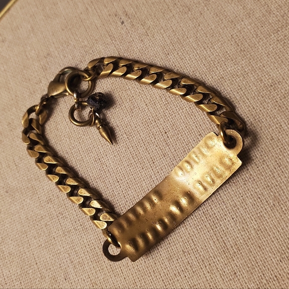 Goldeen Custom Brass ID Bracelet "B*tch Better Have My Money" BBHMM - Picture 4 of 9